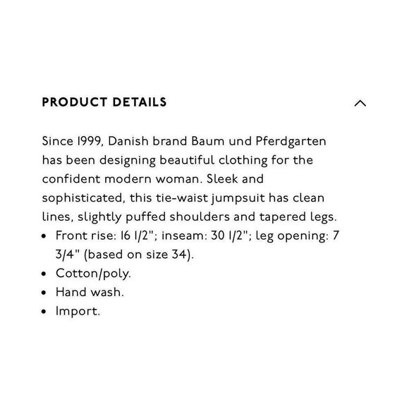 BAUM UND PFERDGARTEN Womens Noralee Jumpsuit Russet-Brown Cotton-Linen Denim 2 - Picture 4 of 13